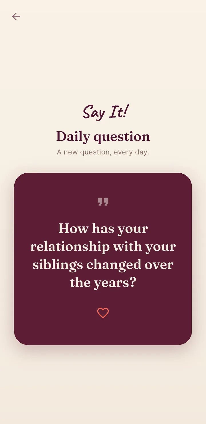Daily question in Say It!